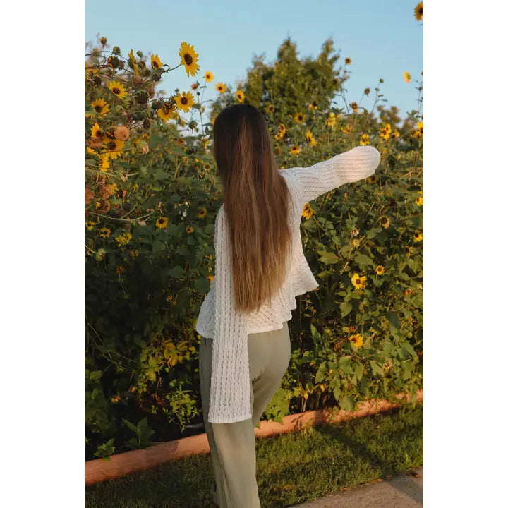 Grazia Front Tie Top Ivory