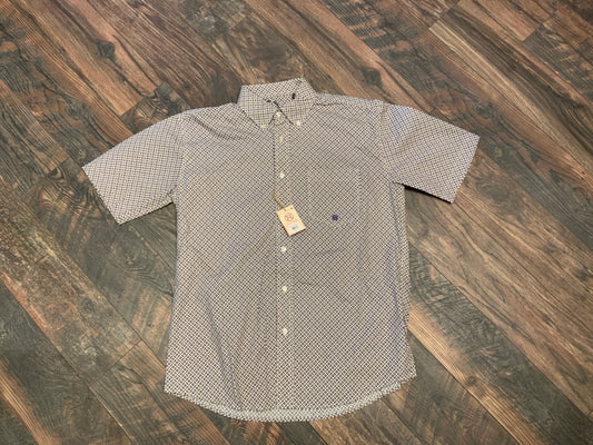 Roper Men's Short Sleeve Amarillo Allover Print 1 Pocket Button
