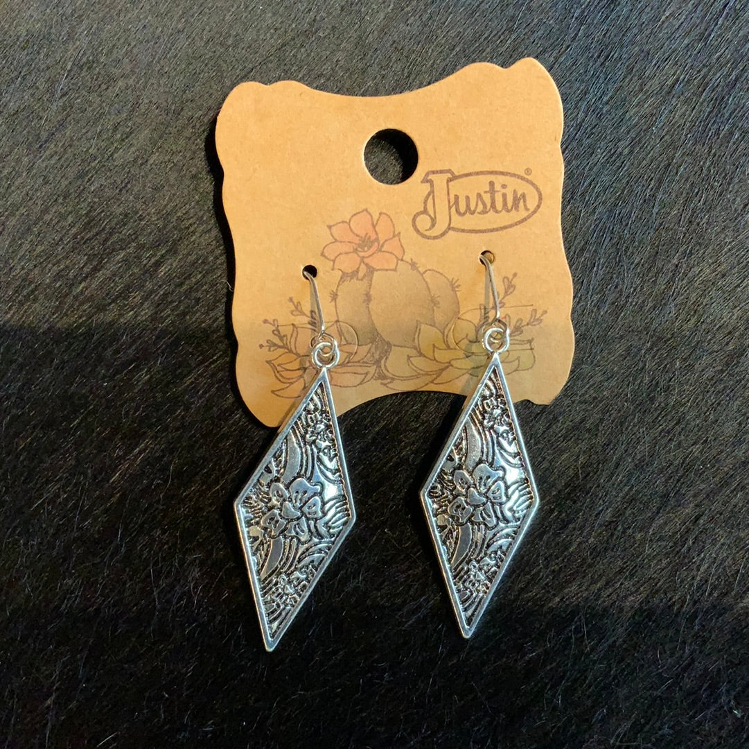 Silver Diamond Earrings