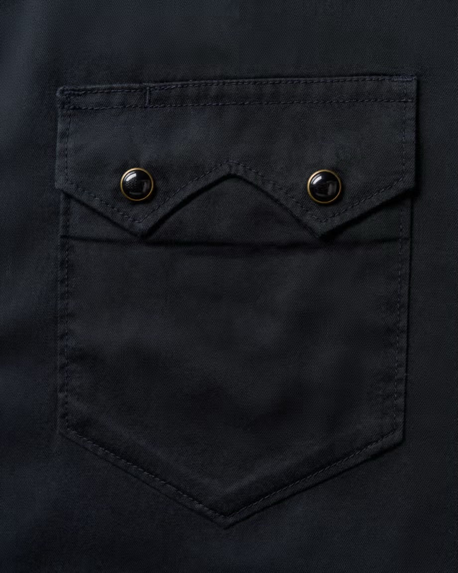 Men's Vintage Weight Sawtooth Cotton Pearl Snap