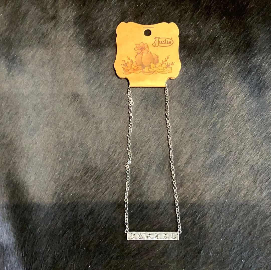 Branded Bar Necklace