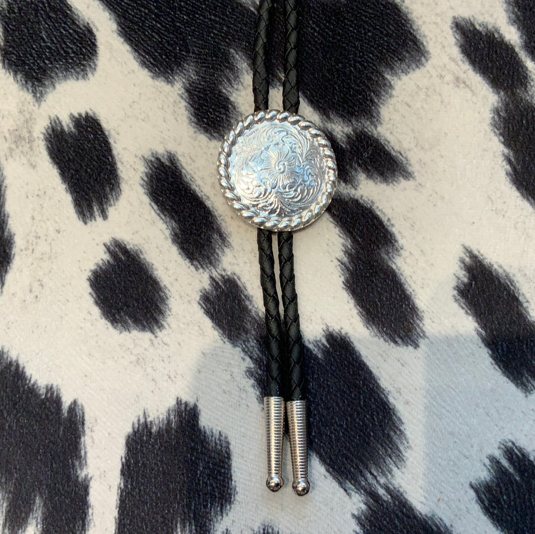 Bolo Silver With Rope Outline