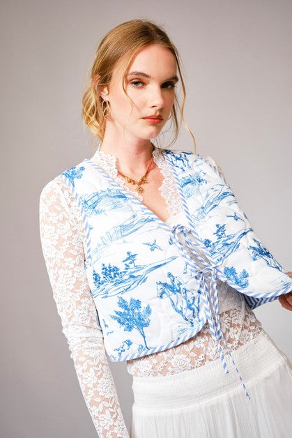 Bristol Blues Tied Front Vest