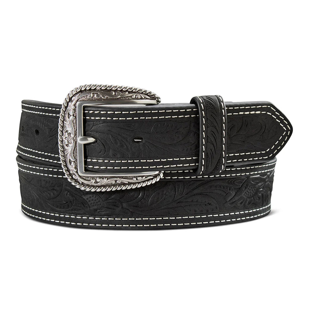 Ariat Men's Double Stitch Western Belt - Black