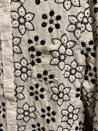 Roper Black White Eyelet Women's