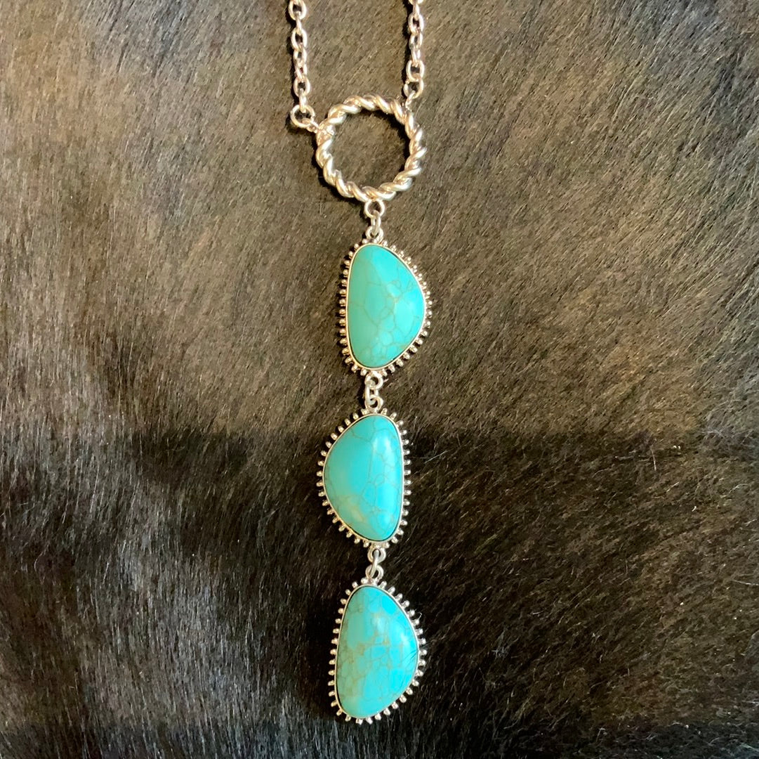 Rope Necklace With Turquoise