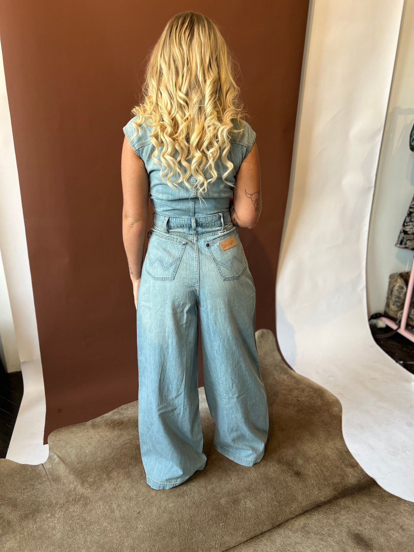 Wrangler Punchy Jumpsuit Bleached