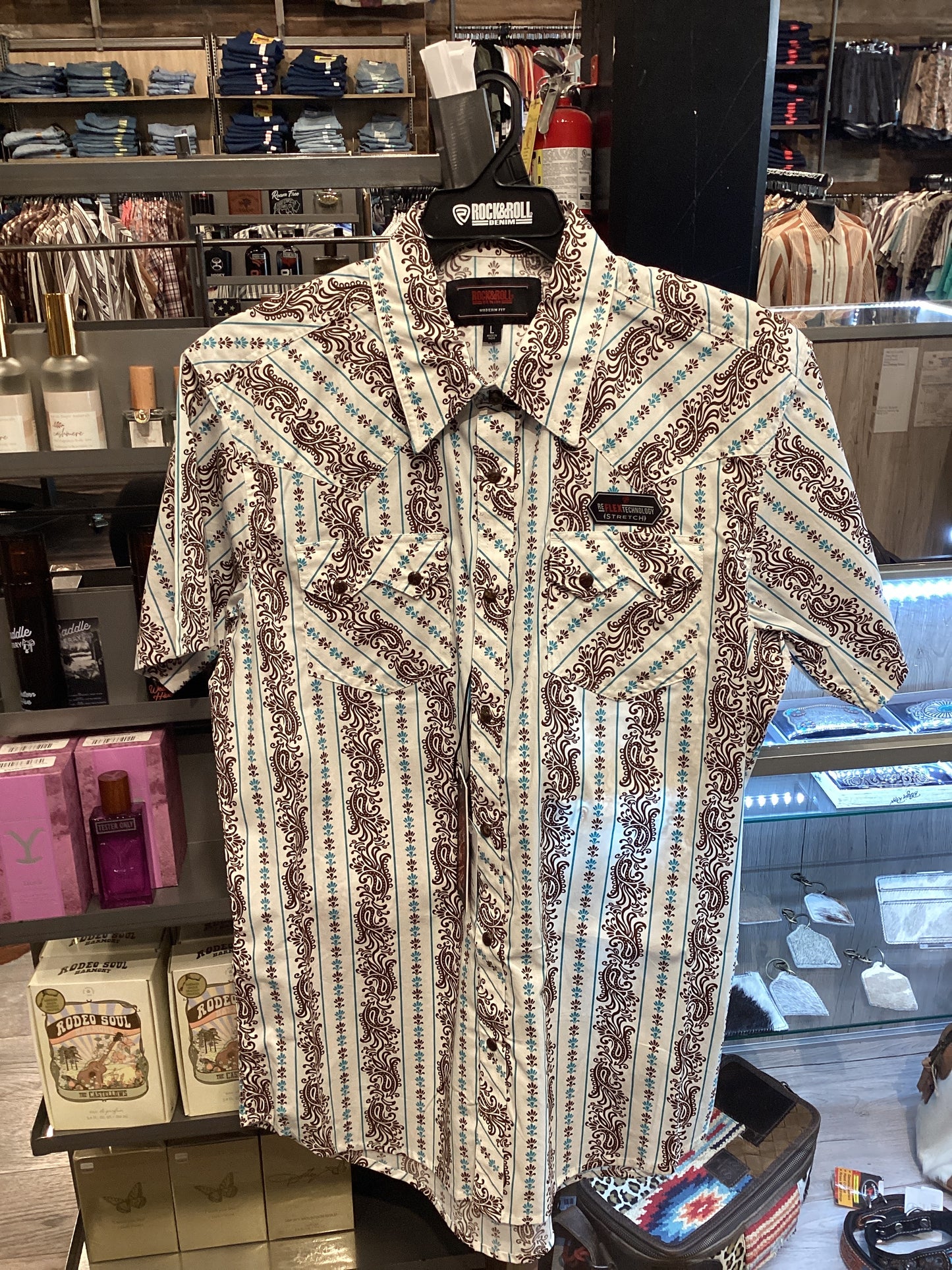 Retro Paisley Men's Snap Up