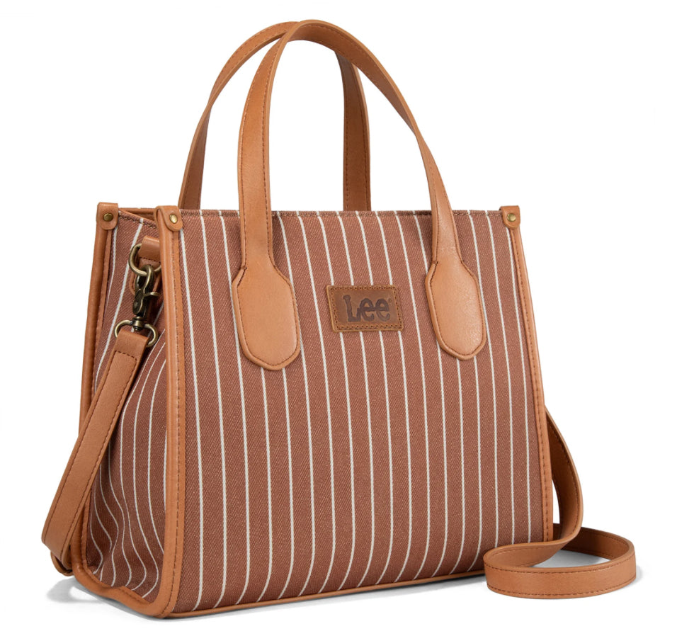 LEE Striped Canvas Tote Bag/Crossbody