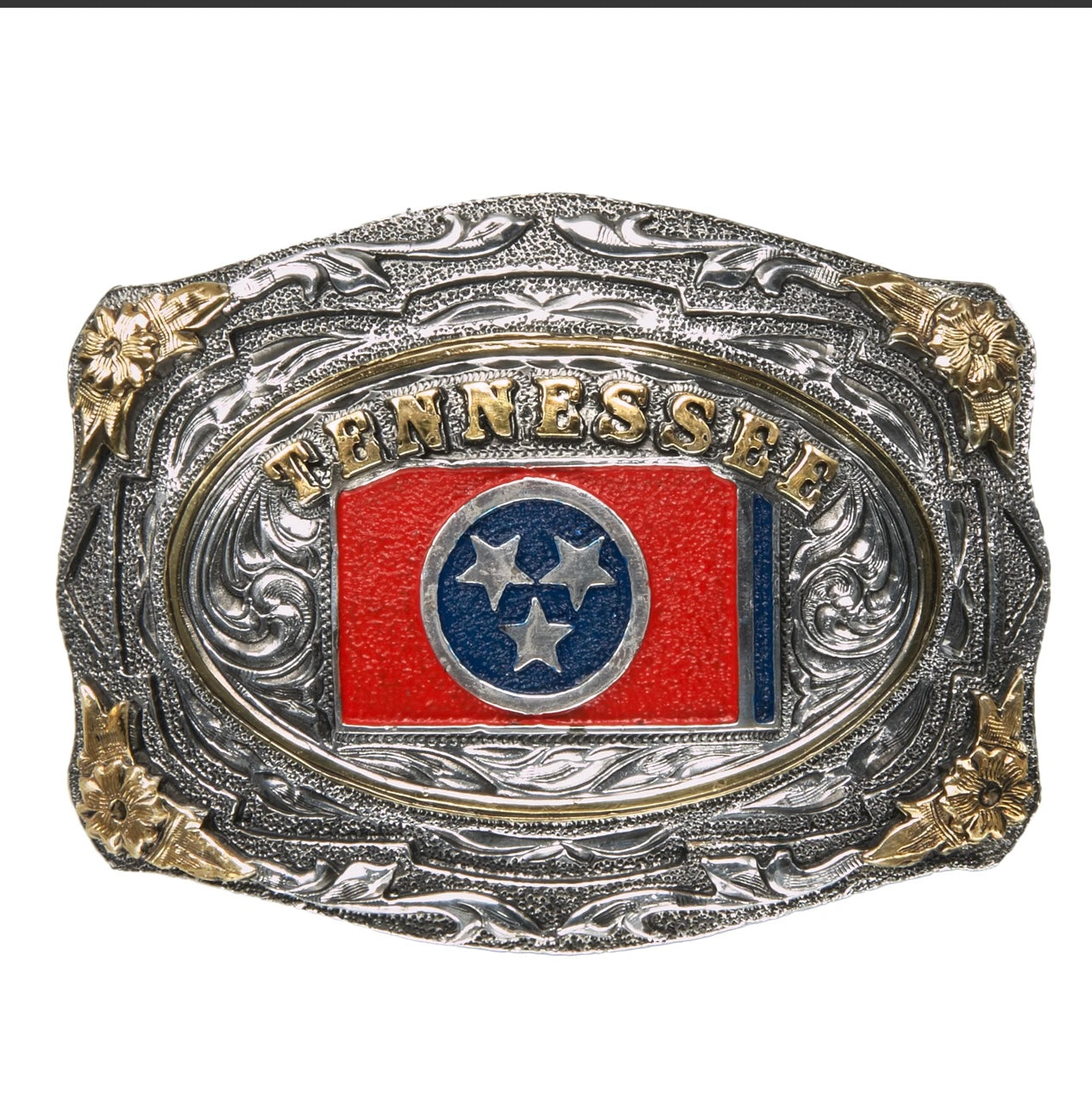 Tennessee Flag Flower Buckle