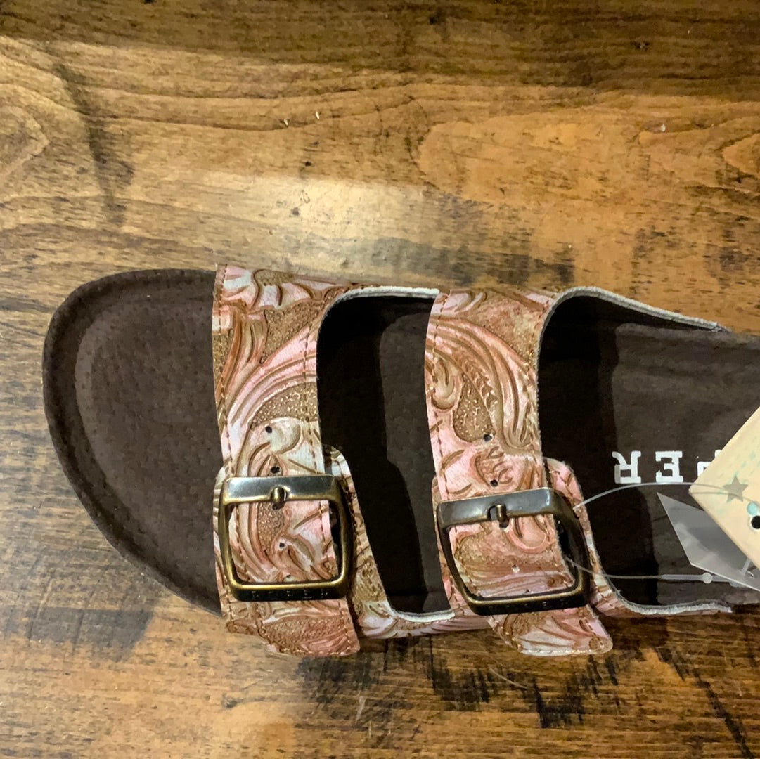 Delilah Floral Tooled Sandals