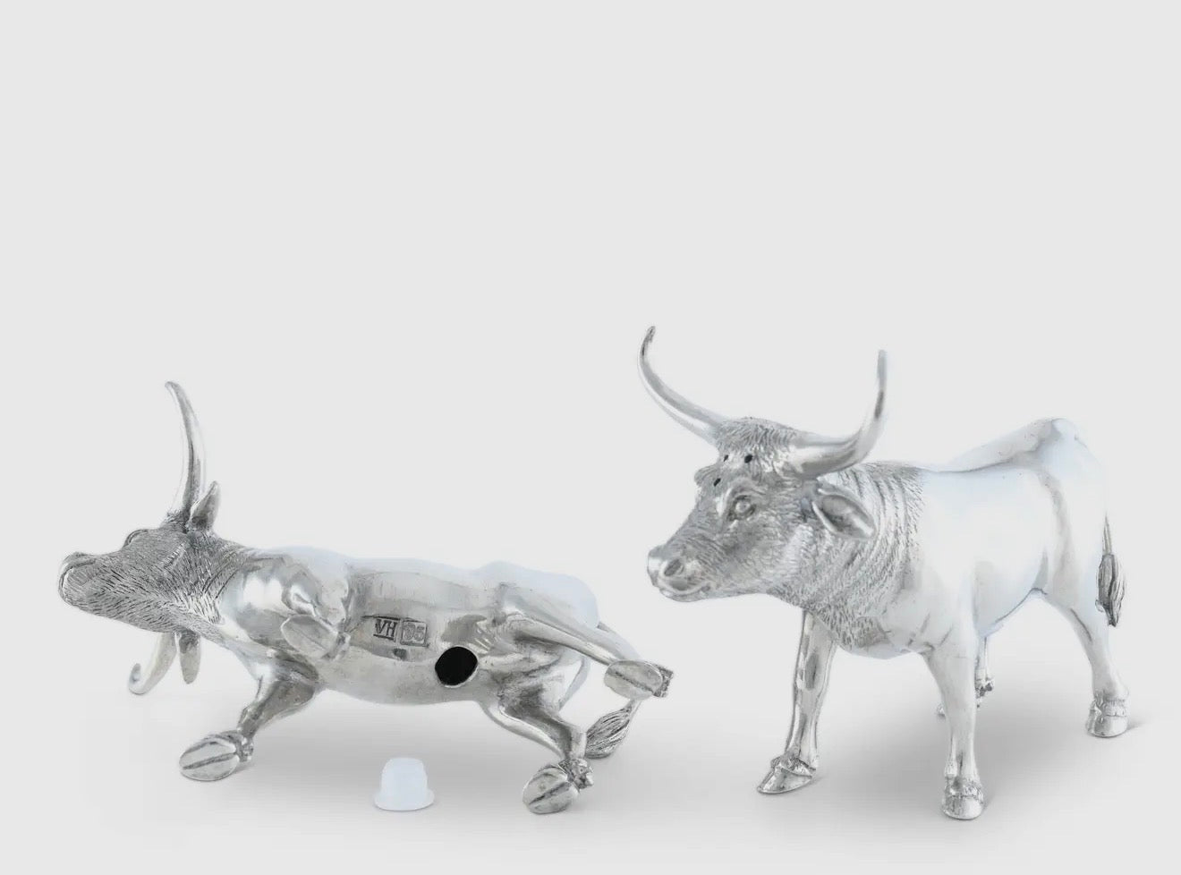 Pewter steers Salt & Pepper set