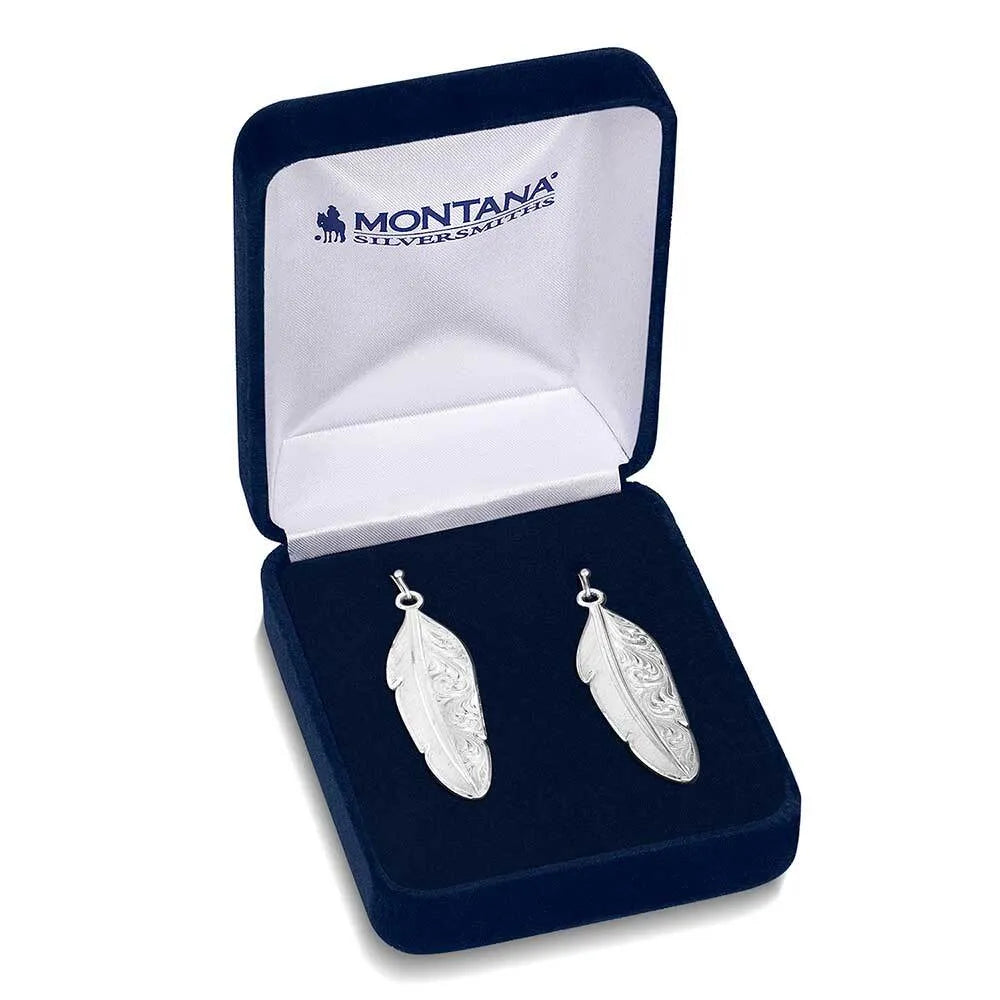 Sliver Feather Earrings