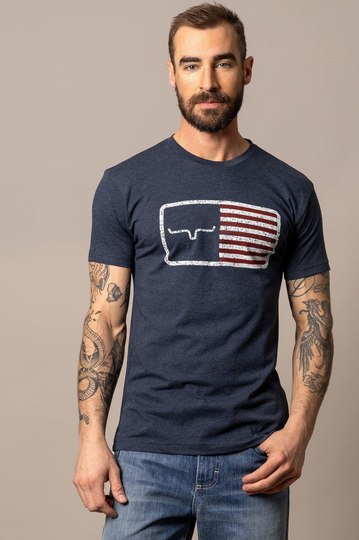 Kimes American Trucker Navy Tee
