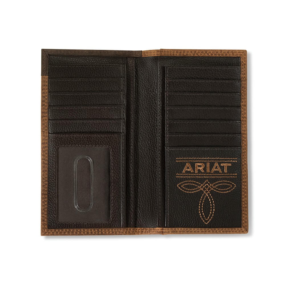 Ariat Mens Rodeo Wallet Brown Rowdy