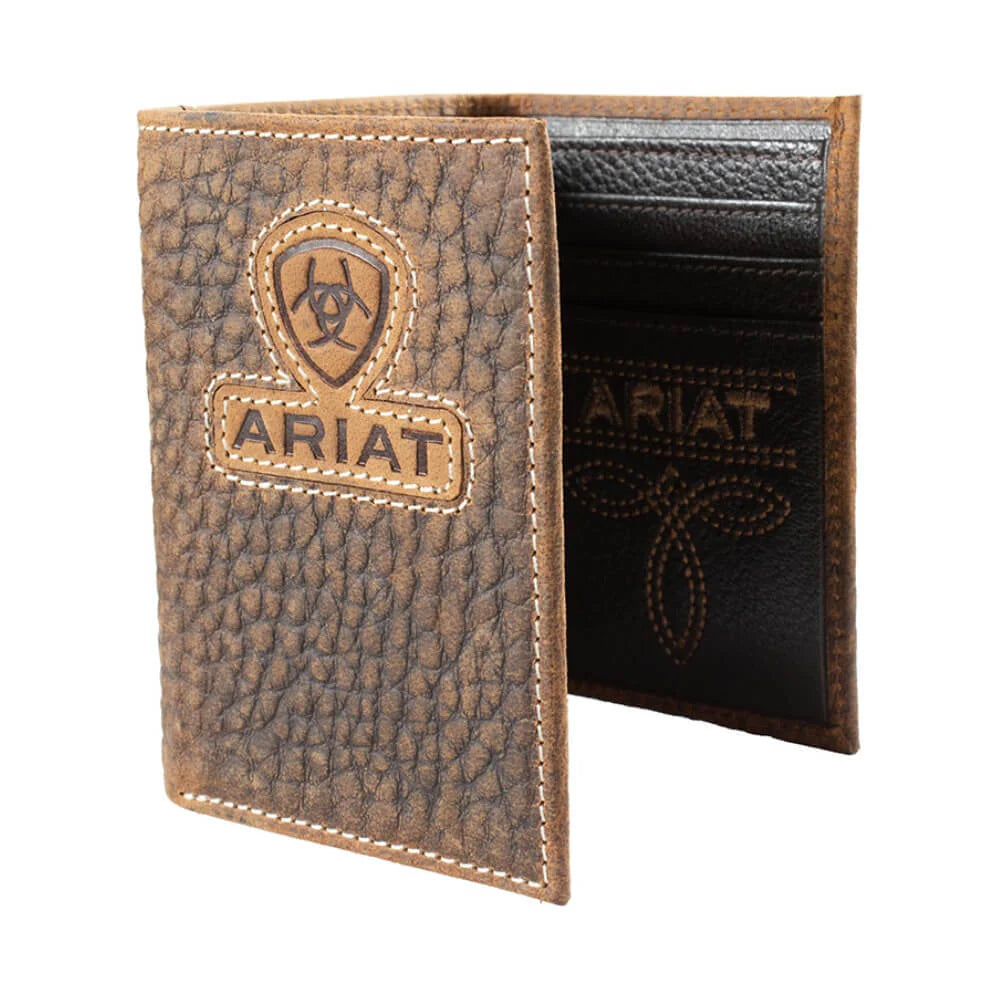 Ariat Men's Trifold Style Wallet Brown