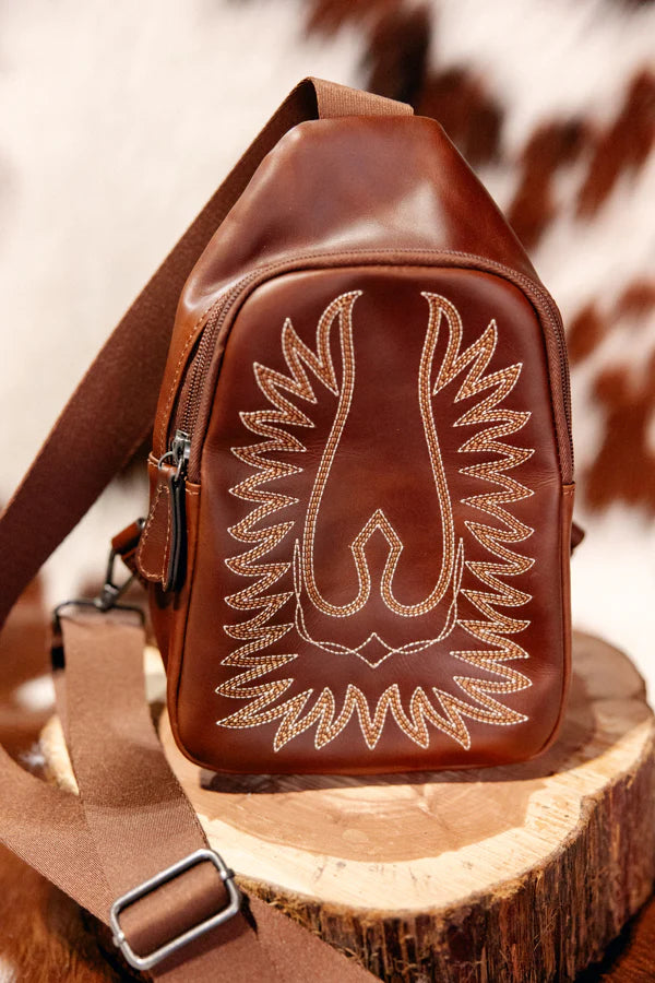 ariat leather backpack Ariat Brown Casanova Sling Bag