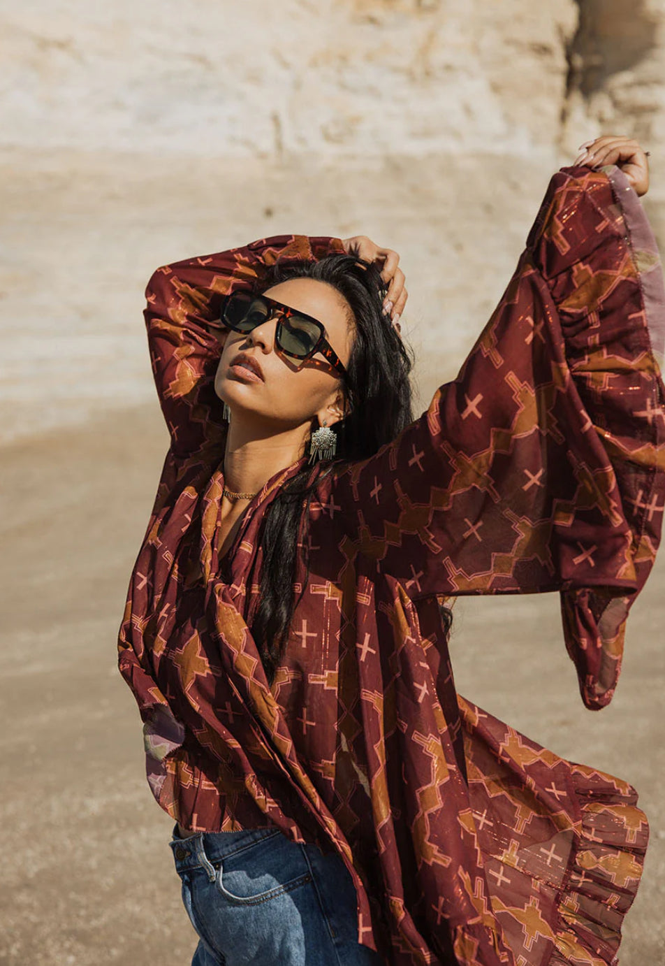 TAOS TOP - MAGENTA GEO