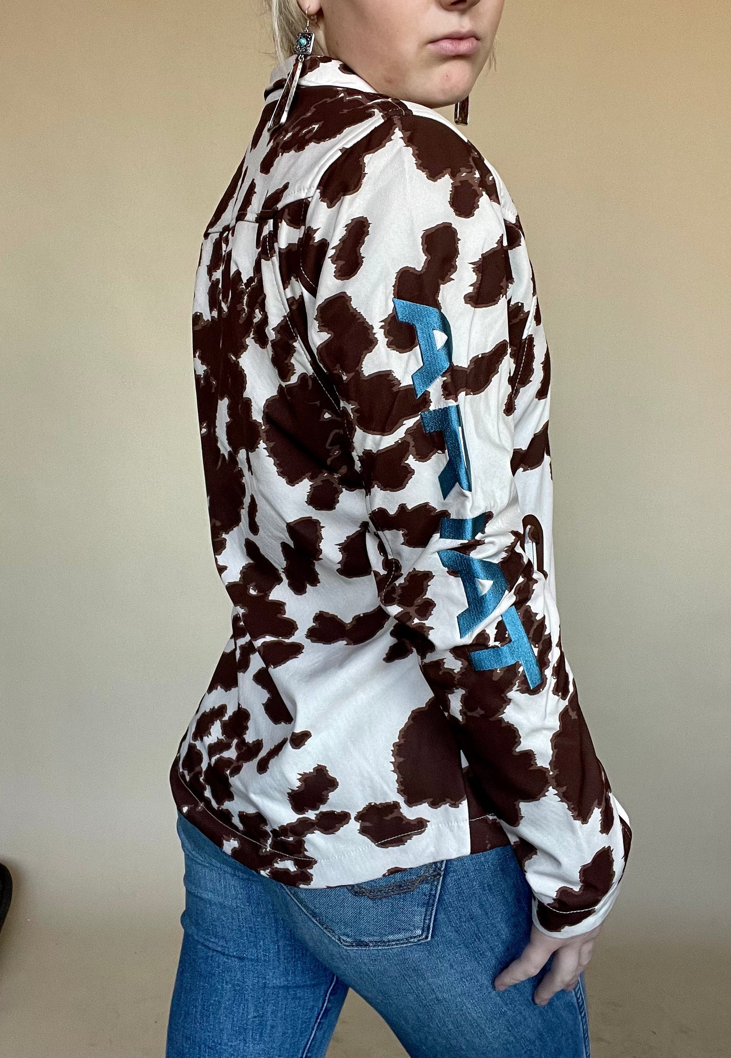 New Team Softshell Print Jacket Cowprint