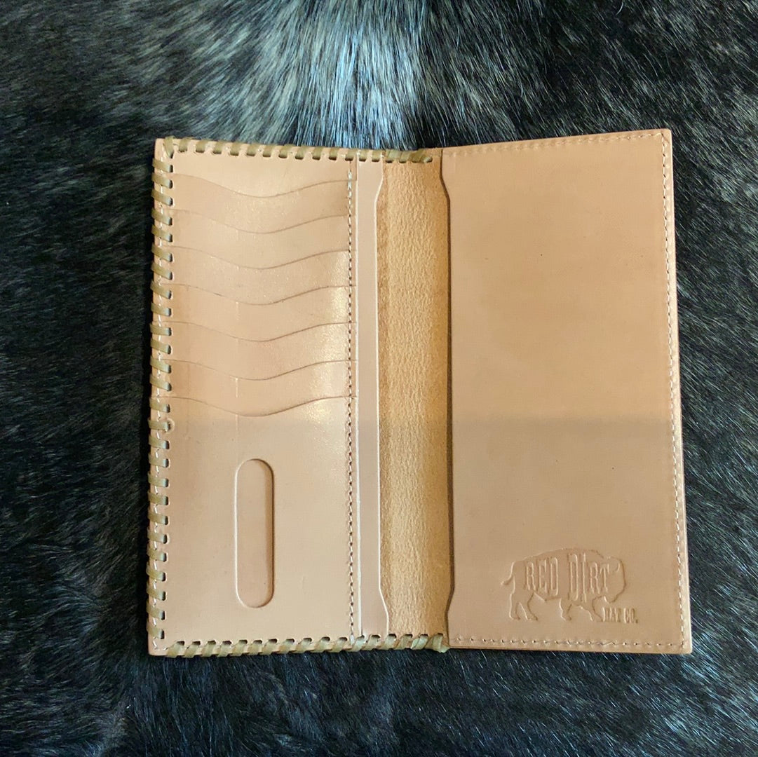 Red Dirt Rodeo Wallet Basket Weave Tooling
