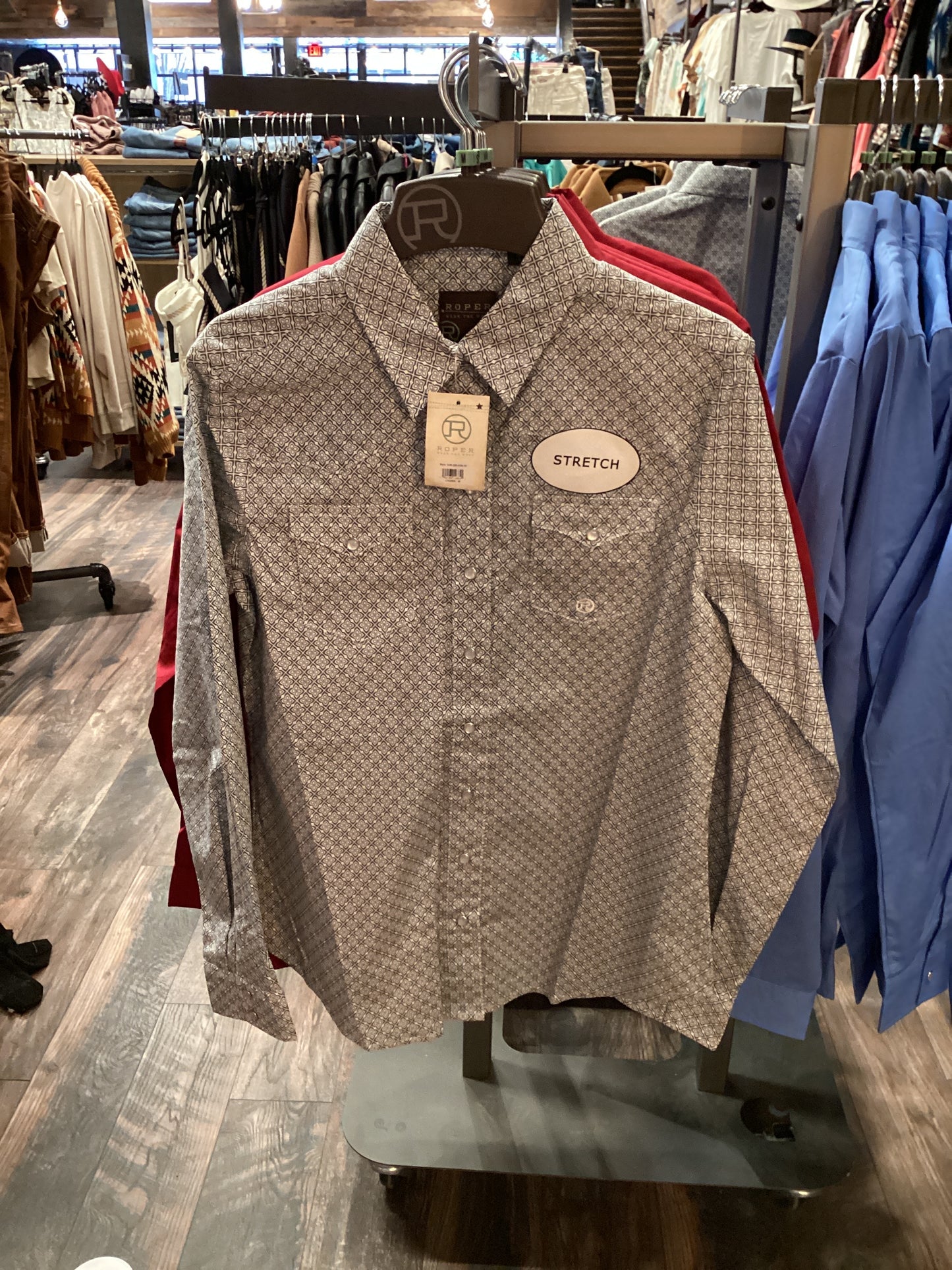 Roper Women's Four Point Foulard Grey Snap Up