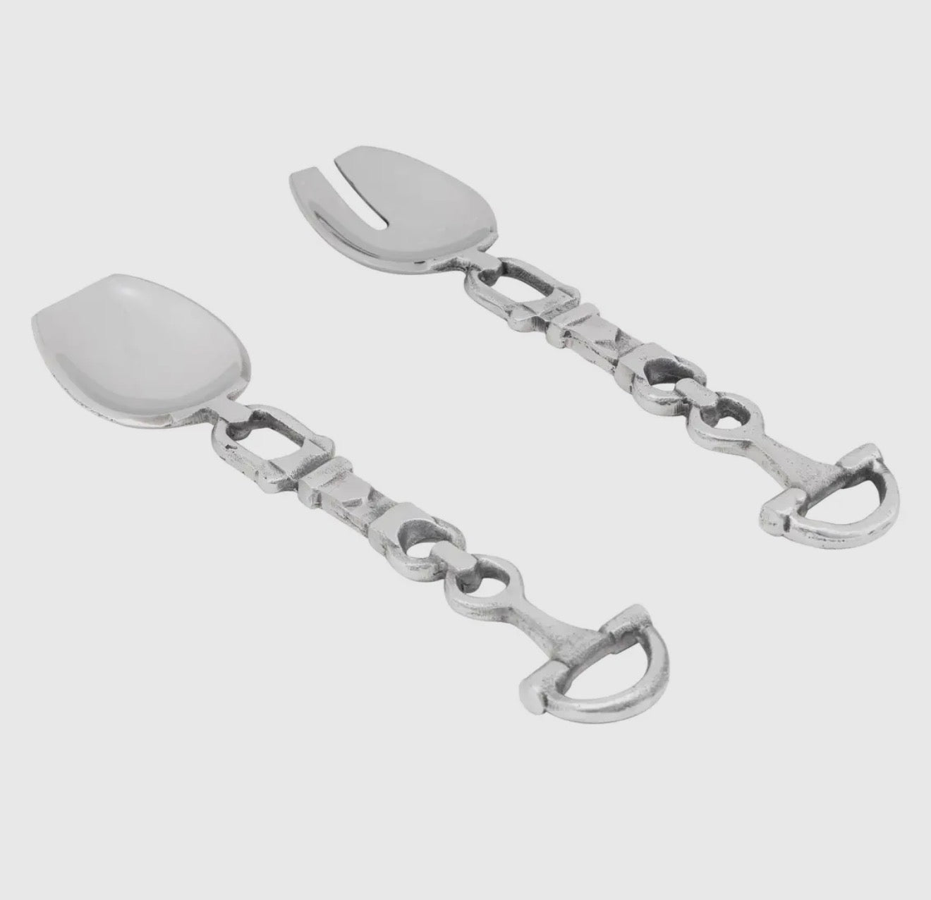 Set of two Homestead Horse-Bit Salad servers