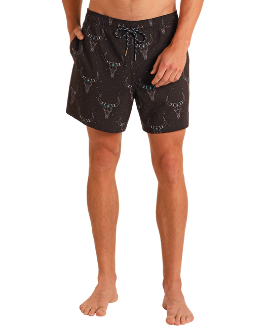 Longhorn Print Volley Swim Shorts
