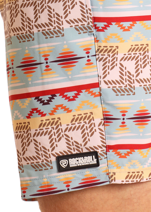 Aztec Print Volley Swim Shorts