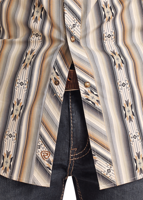 Rock & Roll Aztec Striped Snap