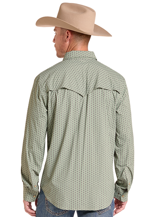 Sage Fine Aztec Men's Snap Up