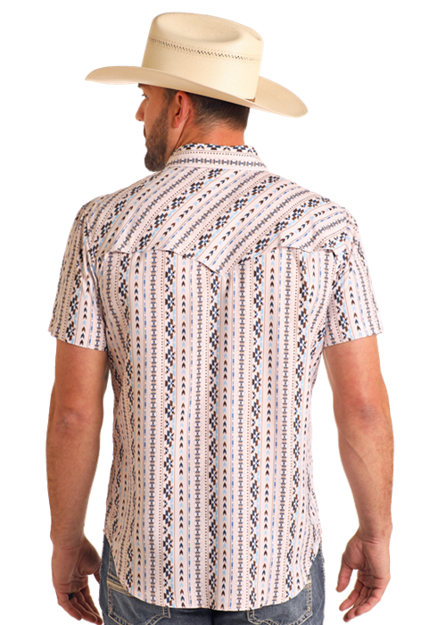 Tek Aztec Men's Snap Up Cream