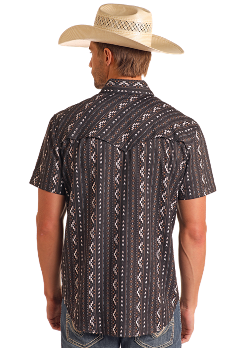 Tek Aztec Men's Snap Up Black
