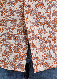 Paisley Print Men's Short Sleeve Shirt