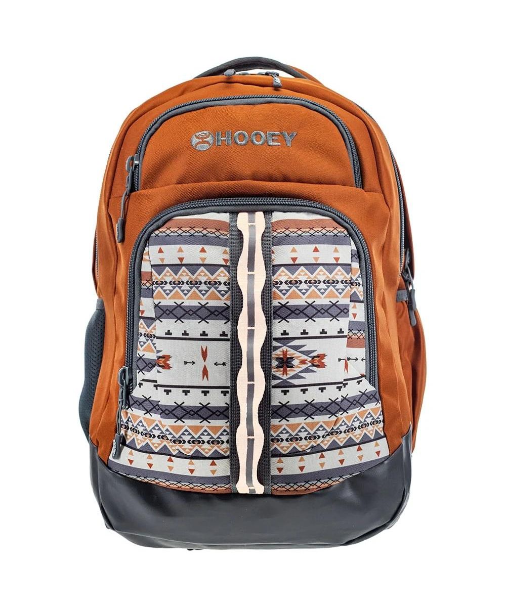 aztek 01 laptop backpack grey black Ox Hooey Backpack Rust/Grey Aztec