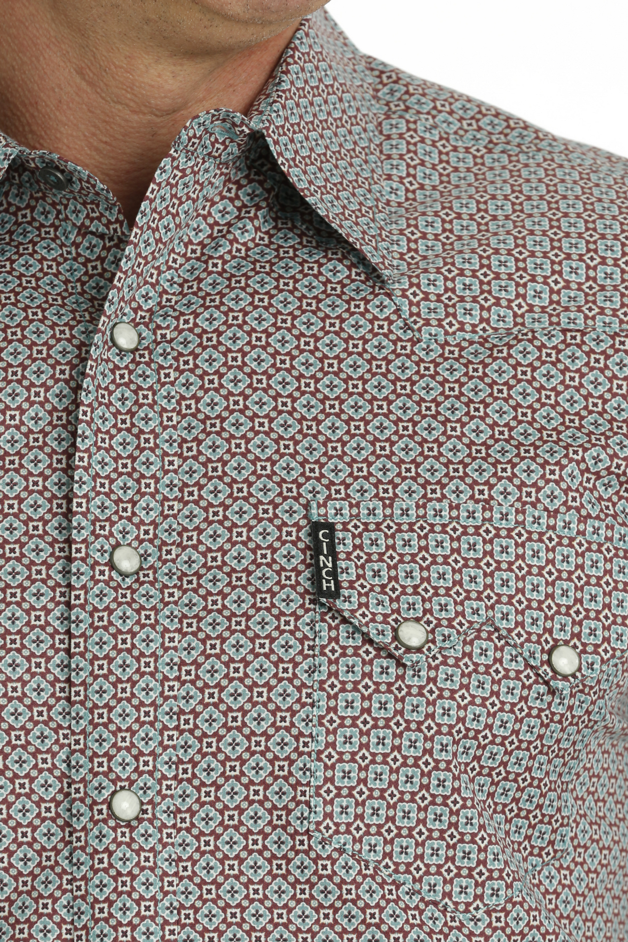 Cinch Burgundy Men's Snap Up Shirt