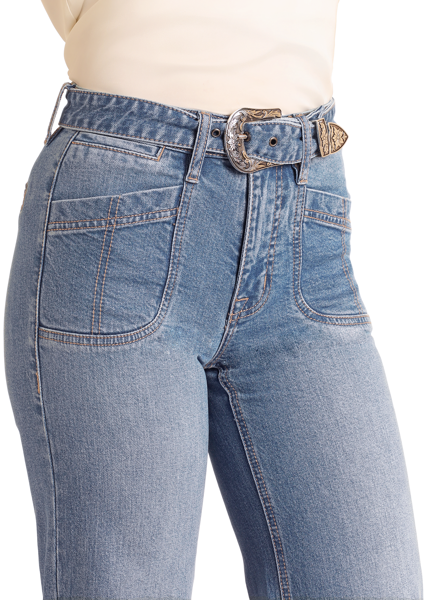 Buckle Up Belted Flare