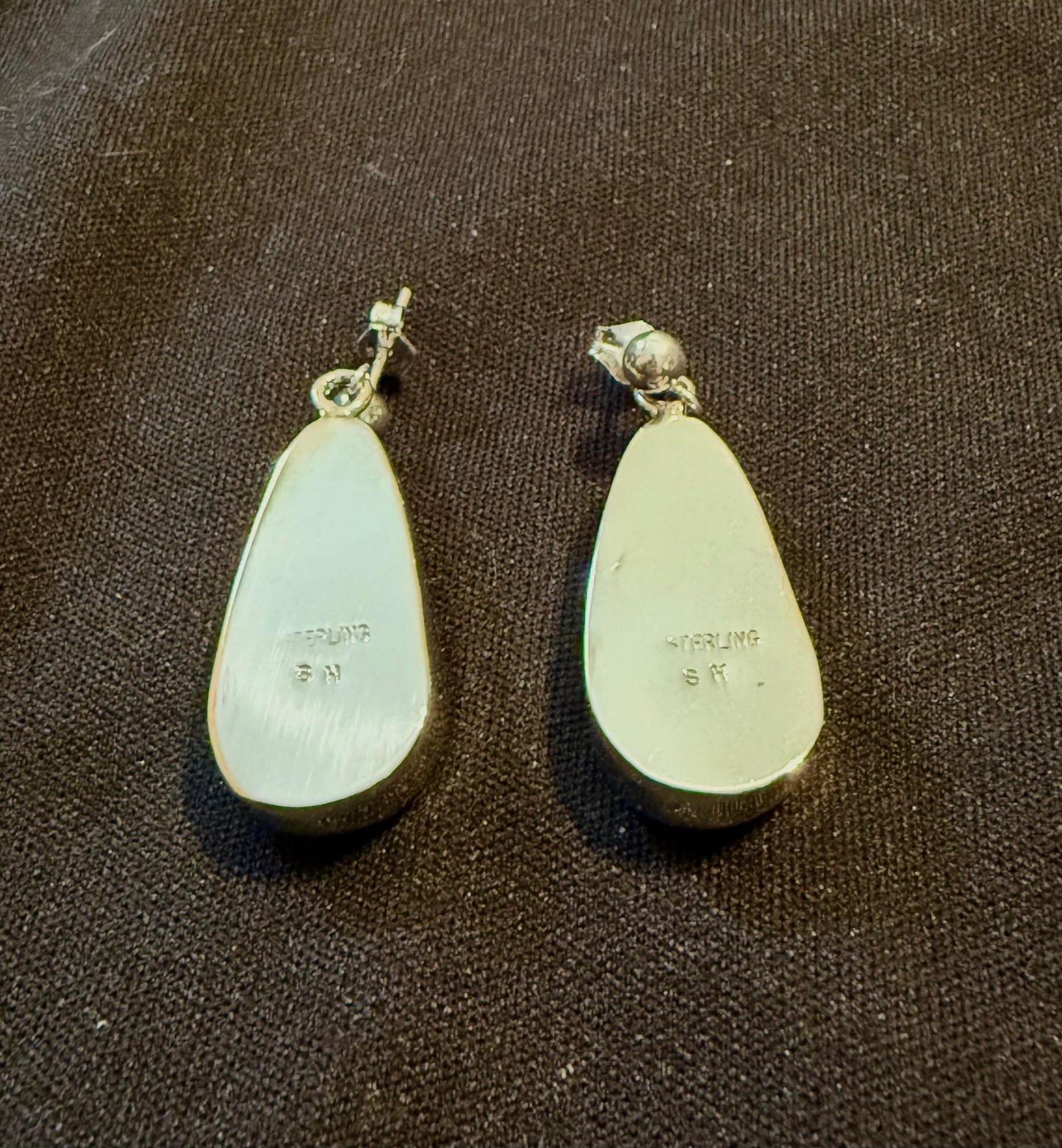 Authentic White Buffalo Tear Drop Earrings