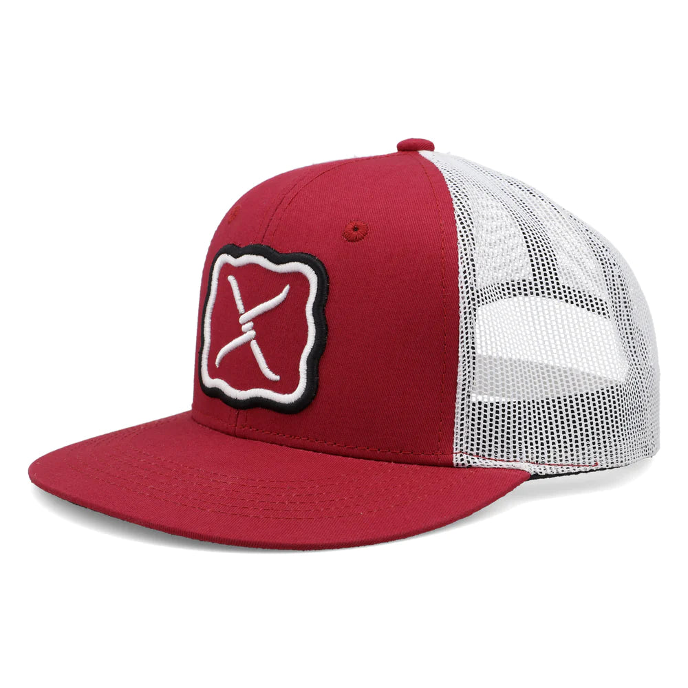 Twisted X Large Buckle Cap Red & White