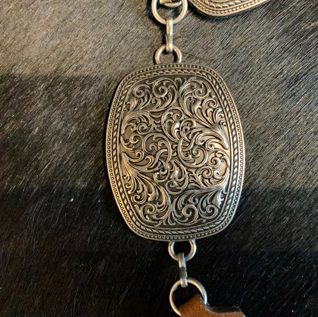 Large Concho Belt With Belt Closure