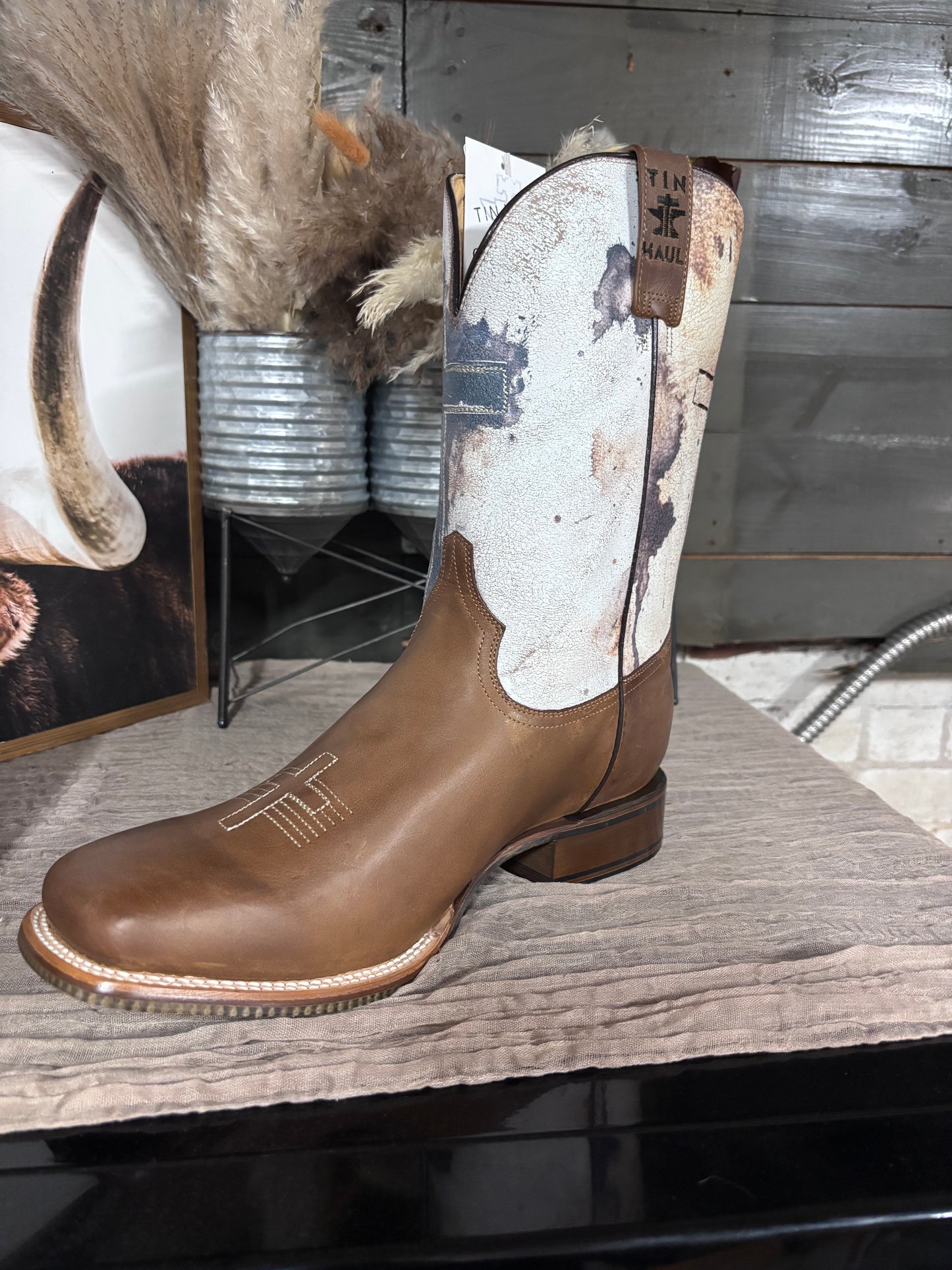 Tin Haul Church Cross Men's Boots
