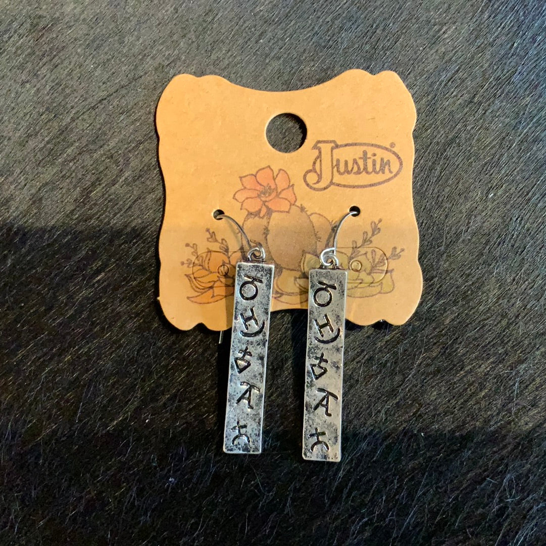 Branded Bar Earrings