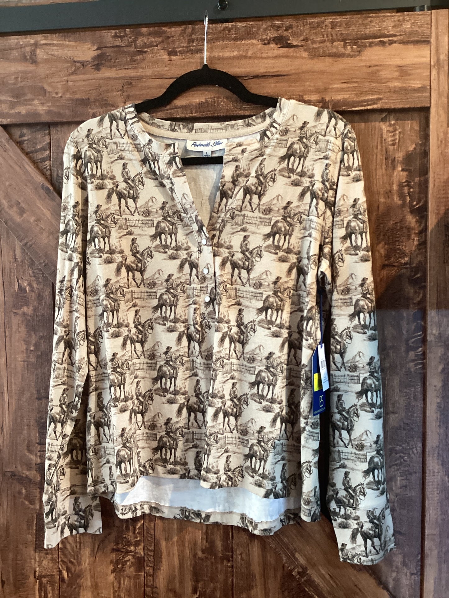 Conversational Henley Top