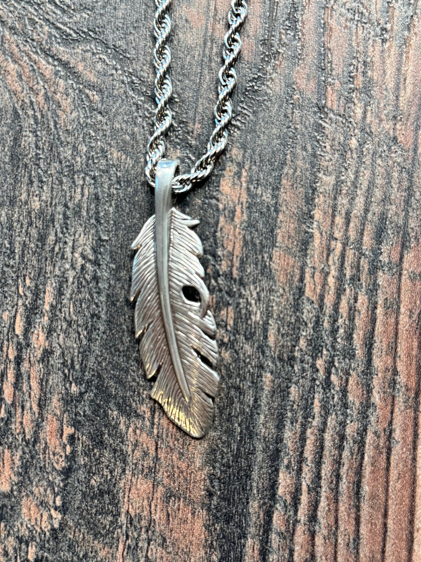 Silver Feather Chain