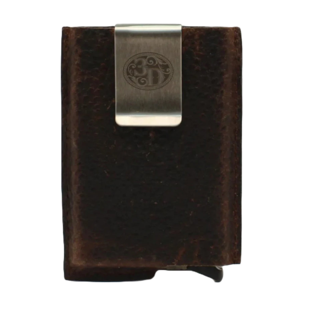 3D Belt Smart Wallet Dark Leather