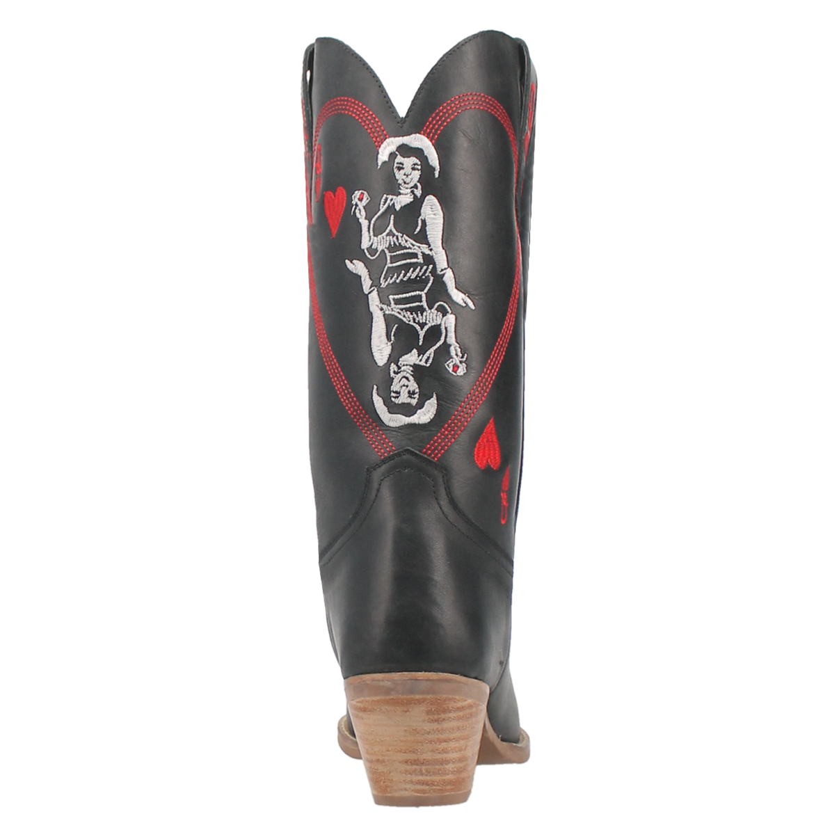 Dingo Queen A Hearts White Leather Boot