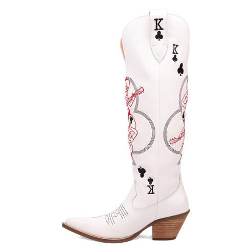 Dingo King of Clubs White Leather Boot