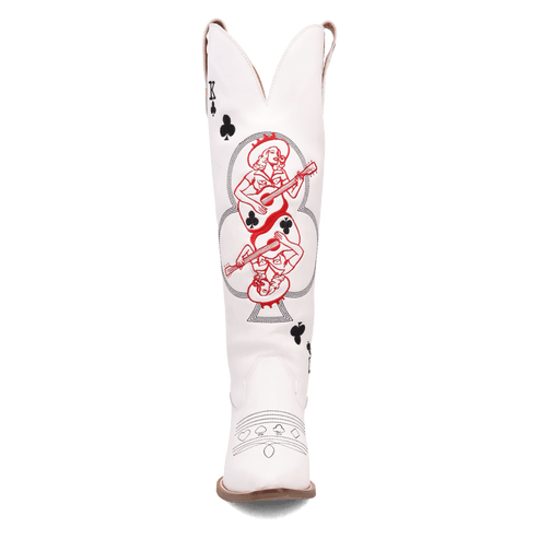 Dingo King of Clubs White Leather Boot