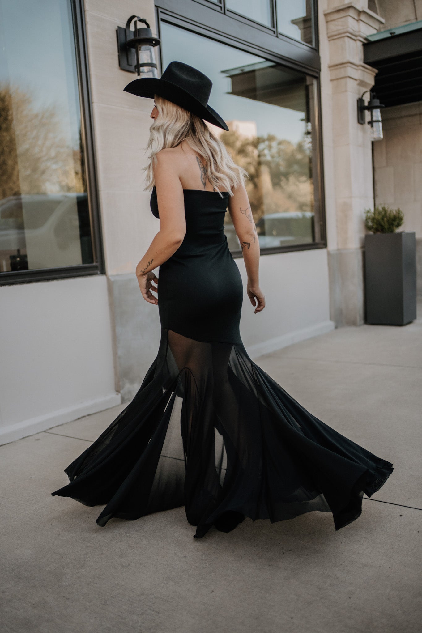 Drop Waist Strapless Dress