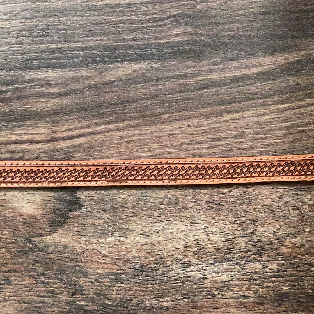 Tooled Basket Weave Hat Band