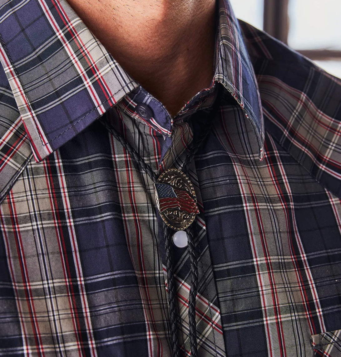 American Flag Bolo Tie